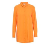 Ichi IHMAIN Damen Langarmbluse Hemd Langes Shirt mit Hemdblusenkragen relaxed fit, Größe:38, Farbe:Coral Rose (161349)