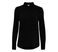 ICHI IHMAIN SH Damen Lange Bluse Langarm Basicbluse aus Reiner Viskose Nachhaltige zertifizierte EcoVero Viskose Hemdkragen Regular Fit, Größe:38, Farbe:Black (194008)