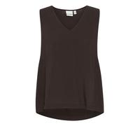 ICHI IHMAIN TO2 Damen Top Tanktop V-Ausschnitt 100% Viskose (LENZING(TM) ECOVERO(TM)) Regular fit, Größe:42, Farbe:Black (194008)