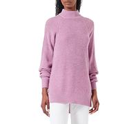 ICHI IHMARAT T Label Damen Strickpullover Rippstrickpullover mit Stehkragen Slim-Fit, Größe:M, Farbe:Smoky Grape (163110)