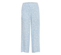 Ichi IHMARRAKECH Damen Hose Stoffhose gemustert Eingrifftaschen Regular fit, Größe:M, Farbe:Della Robbia Blue Flower Aop (202930)