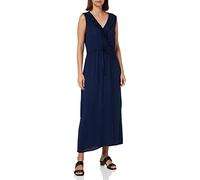 ICHI IHMARRAKECH SO DR10 Damen Freizeitkleid Kleid 100% Viskose Midikleid mit Schlitz V-Ausschnitt Ärmellos Regular-Fit, Größe:S, Farbe:Total Eclipse (194010)