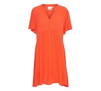 ICHI IHMARRAKECH SO DR11 Damen Freizeitkleid Kleid 100% Viskose Minikleid mit Flügelärmeln V-Ausschnitt Regular-Fit, Größe:M, Farbe:Grenadine (171558)