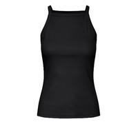 ICHI IHORETA TO4 Damen Top Trägertop Rundhals 95% Baumwolle, 5% Elasthan Slim fit, Größe:M, Farbe:Black (194008)