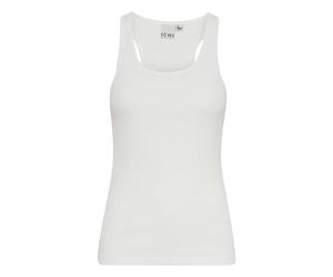 ICHI IHPALMER Rib Box to Damen Top Tanktop Rundhals 92% Baumwolle, 8% Elasthan Slim fit, Größe:M, Farbe:Cloud Dancer (114201)