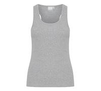 ICHI IHPALMER Rib Box to Damen Top Tanktop Rundhals 92% Baumwolle, 8% Elasthan Slim fit, Größe:XXL, Farbe:Grey Melange (200318)