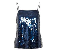 ICHI IHPennie Damen Top Trägershirt Shirt mit Pailletten Trägern Regular fit, Größe:S, Farbe:Maritime Blue (193831)