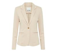 ICHI IHRUTI BL12 Damen Blazer Jackenblazer ungefüttert Reverskragen 68% Viskose (LivaEco(TM)), 14% Polyester, 13% Polyamid, 5% Elasthan Regular fit, Größe:S, Farbe:Doeskin (151308)