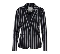ICHI IHRUTI Damen Blazer Jackenklazer mit Reverskragen Paspeltaschen V-Ausschnitt 1-Knopf-Form leicht elastisch Slim fit, Größe:L, Farbe:Black (194008)