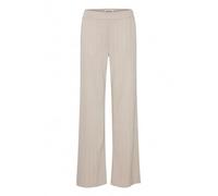 ICHI IHRUTI Wide PA14 Damen Stoffhose Hose 68% Viskose (LivaEco(TM)), 14% Polyester, 13% Polyamid, 5% Elasthan Straight fit, Größe:L, Farbe:Doeskin (151308)