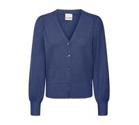 ICHI IHSELLA Damen Strickjacke Feinstrick Cardigan Strickcardigan Loose fit, Größe:L, Farbe:Medieval Blue (193933)