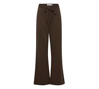 ICHI IHSIMONSE PA4 Damen Hose Stoffhose mit Stretch gerader Schnitt mit Gürtel und Bundfalten, Größe:M, Farbe:Coffee Bean (190915)