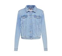 ICHI IHSTAMPE JA Damen Jeansjacke Denim Übergangsjacke mit Stretch und Knöpfen, Größe:42, Farbe:Light blue (19044)