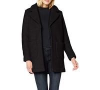 ICHI IHSTIPA JA Damen Wintermantel Wollmantel Winterjacke Kurzmantel mit Druckknöpfen und Reverskragen, Größe:40, Farbe:Black (194008)