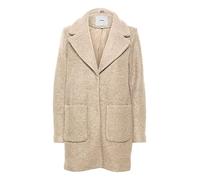 ICHI IHSTIPA JA Damen Wintermantel Wollmantel Winterjacke Kurzmantel mit Druckknöpfen und Reverskragen, Größe:40, Farbe:Nomad (161212)