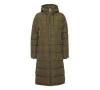 ICHI IHZelana Damen Steppmantel Wintermantel Winterjacke mit hohem Kragen Kapuze Gummizug Druckknöpfe an den Seiten Reißverschlusstaschen Regular fit, Größe:M, Farbe:Forest Night (190414)