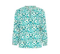 ICHI IXSAMSINA MS Damen Bluse Blusenshirt mit 3/4-Arm V-Ausschnitt Kordel Regular fit, Größe:34, Farbe:Amazon (186024)