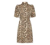 ICHI Kleid IHNIMA 40, Brown Leopard AOP