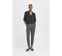 ICHI IHKATE CHECKY PA2 Damen Chino Hose Stoffhose mit Stretch schmaler Schnitt mit Elastikbund, Größe:M, Farbe:Vetiver (170613)