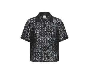 ICHI - Poloshirt aus Spitze - IHNAIMA schwarz - Gr. - S