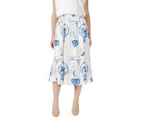 Ichi Sommerrock Weiß A-Linie Leicht und Luftig - Größe: 42