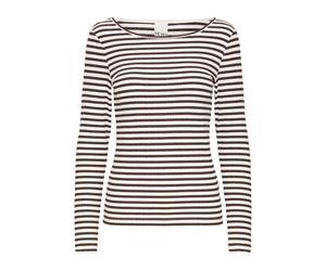 ICHI - Streifenpullover - Ihcella braun - Gr. - S
