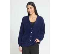 Ichi Strick-Cardigan langarm IHBRULA Damen blau, L