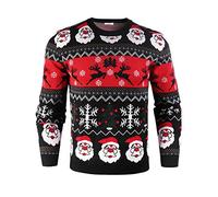 iClosam Herren Weihnachtspullover Strickpullover Langarm, Ugly Christmas Sweater Herren Weihnachtspulli, Lustige Strick Christmas Sweater, Pullover mit Rundhalsausschnitt