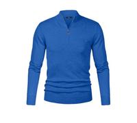 iClosam Pullover Herren Half Zip Rollkragenpullover Strickpullover Winter | Baumwollmix Herrenpullover Troyer mit 1/4 Reißverschluss, Business Winterpullover Langarm Männer für Büro und Freizeit