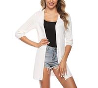 iClosam Strickjacken für Damen Cardigan Damen Sommer Elegant Langarm Unregelmäßiger Saum Jacket Outerwear