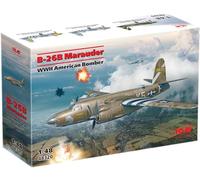 ICM 1:48-B-26b Marauder, Wwii American Bomber Modellbausatz im Maßstab, Schwarz, 58