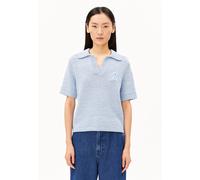 ICONIC Å BAUMWOLL-POLO-STRICKPULLOVER | 100% Bio-Baumwolle - blau (L)