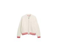 ARMEDANGELS Damen Strickjacke aus Bio-Woll Mix Iconic Å Oversized Fit Oatmilk-Mars Red S