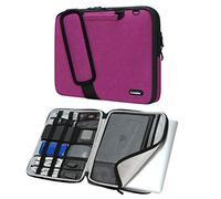 iCozzier 13-13,3 Laptoptasche mit Tragegriff und Schulterriemen,Organizer für elektronisches Zubehör,Aktentasche Schultertasche, Rosa