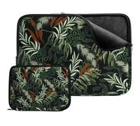 iCozzier 13-13.3 Zoll Laptop Hülle Sleeve Schutz Aufbewahrungstasche für 13,3-14 "Notebook/MacBook Air/MacBook Pro/Pro Retina Hülle (Blumen- und Grasmuster)