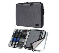 iCozzier 13-13,3 Zoll Notebook Hülle Sleeve Tasche mit Griffen/Multifunktionale Aufbewahrungs Zubehörtasche für 13 Zoll Laptop/Ultrabook/Notebook/Netbook/MacBook - Grau