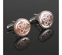 Icufflink Manschettenknöpfe für Herren, Edelstahl Mahagoni Holz Neuheit Manschette Schnalle, Sparkly Geschenk Modisches Shirt Zubehör Für Buchhalter Boss Business Hochzeit Prom Offizieller Anlaß