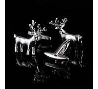 Icufflink Manschettenknöpfe für Herren, Hirsch Kupfer Silber Manschettenknöpfe Französischen Tier Tasten, Großes Geschenk Classic Shirt Anzug Zubehör Für Boss Business Hochzeit Offizi