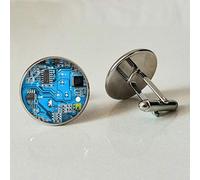 Icufflink Manschettenknöpfe für Herren, Sky Blue Komplexe Computer Platine Bild Geek Neuheit Manschette, Modisches Shirt Zubehör Geschenk Für Buchhalter Boss Business Hochzeit Prom Offizieller Anlaß