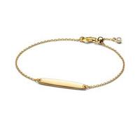ID-Gravurarmband für Damen, vergoldet mit Zirkonia