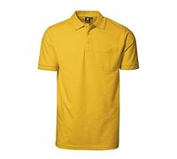 ID Herren Pro Wear Polo-Shirt mit Brusttasche, reguläre Passform, kurzärmlig (2XL) (Gelb)