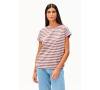 Armedangels - Idaara Stripes T-Shirt Damen ice grape dark berry