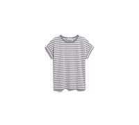 ARMEDANGELS Damen T-Shirt aus Bio-Baumwolle IDAARA Stripes Loose Fit White-Silver Melange XL