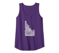 Idaho Division - Unbekannt Elevations Joy Plot Retro-Karte Tank Top