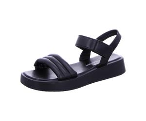 Idana Sandalen glatter Boden bis 50 für Damen, schwarz, Größe 39 EU