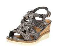 Idana Sandalen glatter Boden UEber 5 für Damen, grau, Größe 39 EU