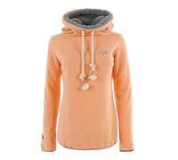 Idealer Pulverschnee IDEPUL Fleecepullover Damen mit großen Kordeln, Stehkragen & Teddyfleece, Farbe Coral, Größe M