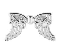 Ideen mit Herz Filigrane Engelsflügel, silber | Spacer, Tibetanische Flügel | Engelsanhänger, Perlenengel, Schutzengel, Engelflügel-Anhänger basteln | DIY Schmuck (Design 5B, 2,3 cm - 20 Stück)