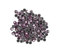 Ideen mit Herz Hot-Fix Glas-Kristalle zum Aufbügeln, Ø 4mm | Strasssteine, Glitzersteine, Hot-Glue, Bügelsteine | Textilgestaltung | 200 Stück (aubergine)