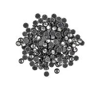 Ideen mit Herz Hot-Fix Glas-Kristalle zum Aufbügeln, Ø 4mm | Strasssteine, Glitzersteine, Hot-Glue, Bügelsteine | Textilgestaltung | 200 Stück (schwarz)